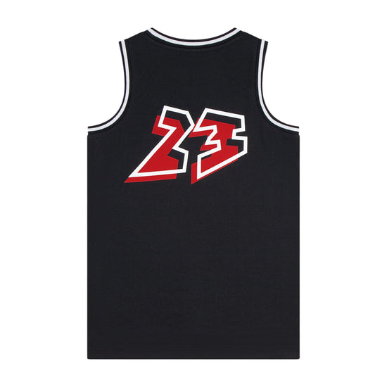 Canotta Jordan Kids Dynasty nera in mesh, canotta sportiva per bambini con dettagli in tessuto traspirante, marca Jordan.