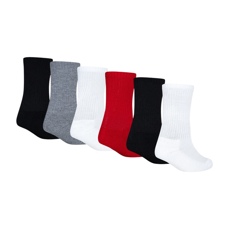 Calze da basket Jordan Essential 6-Pack per bambini, morbide e confortevoli, con logo Jordan visibile, ideali per sport e uso quotidiano.