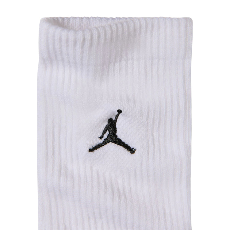 Calzini Jordan 3 paia bianchi – taglio crew mid-calf moisture-wicking