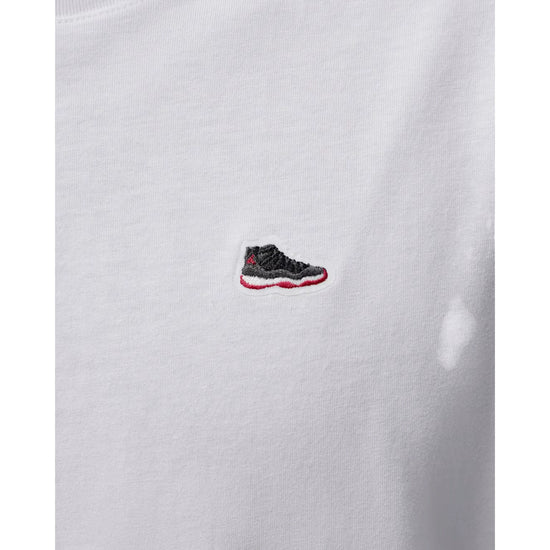 Maglietta Jordan AJ11 uomo bianca – dettaglio della grafica d&