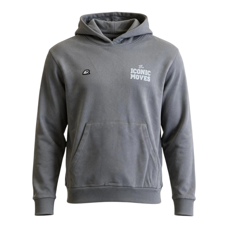 Felpa 100% cotone Iconic Moves - Grigio Ferro - vista frontale