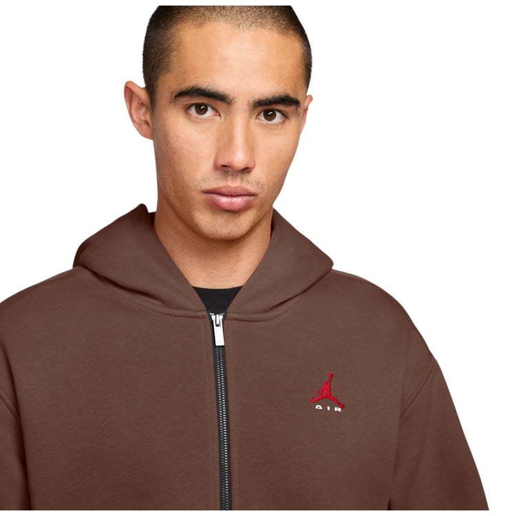 Felpa Jordan IU0243-265 marrone – dettaglio zip streetwear lifestyle 🏀