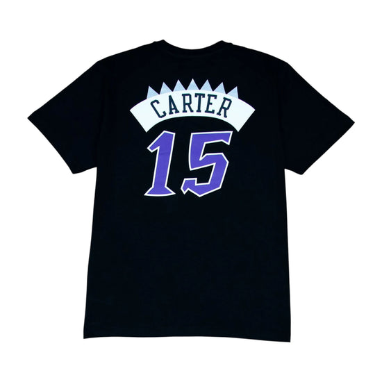 Maglietta Mitchell & Ness Hardwood Classic Name & NumberVince Carter Toronto Raptors nero rosso viola bianco NBA uomo adulto