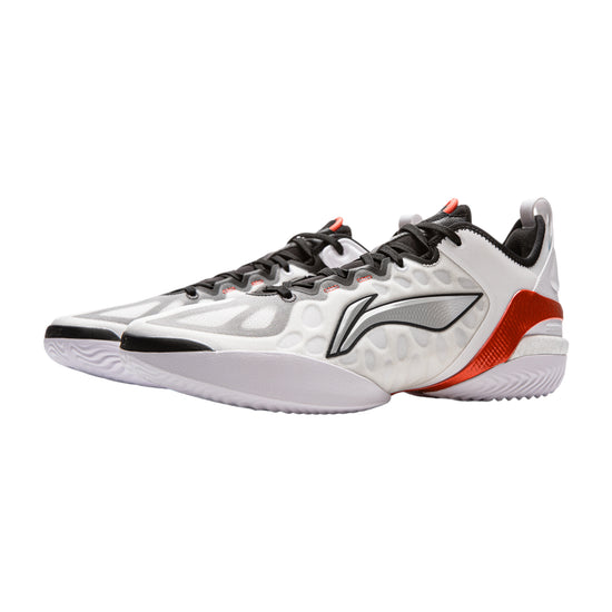 scarpa da basket Li Ning Yushuai 19 V2 low uomo bianco rosso nero