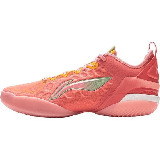 scarpa da basket Li Ning Yushuai 19 V2 low uomo rosa salmone arancione bianco