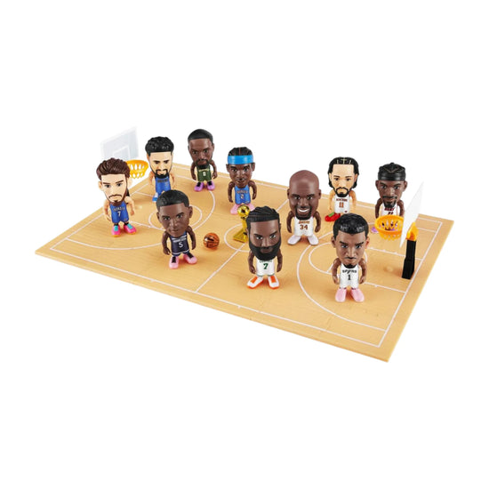 Statua NBA ZURU NBA Ballers Serie 2, figurina da collezione di un giocatore di basket, dettagliata e colorata.