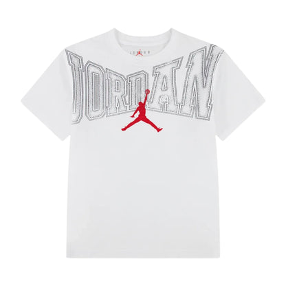 T-Shirt Jordan Kids MJ Tapout Graphic bianca 95G084-001 – vista frontale grafica MJ