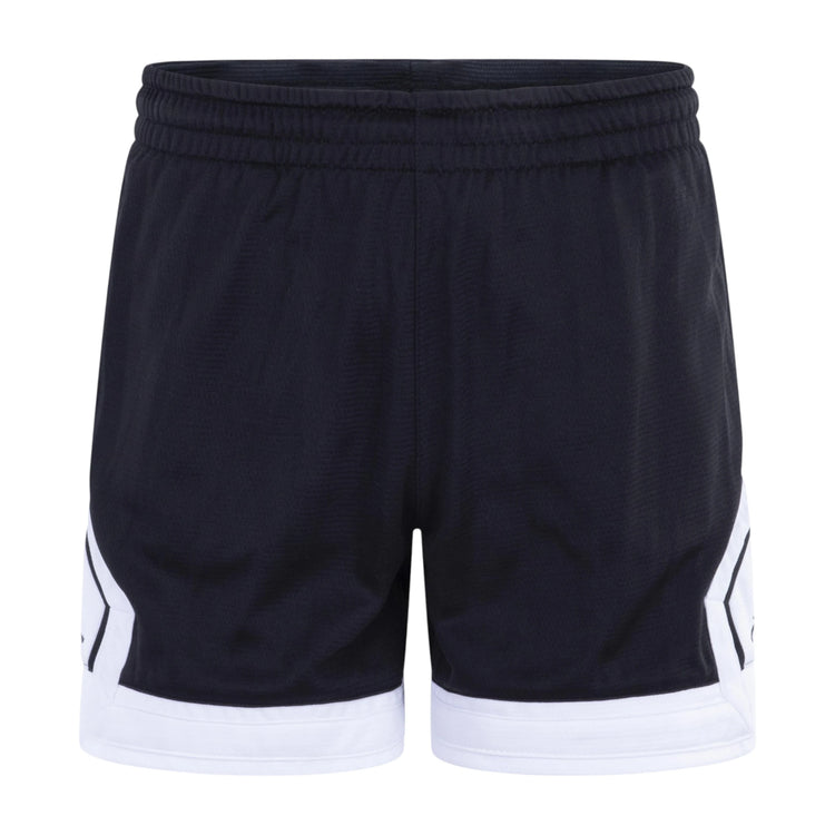 Shorts da ragazza Jordan Diamond in nero, stile sportivo con dettagli moderni e logo Jordan visibile sulla parte frontale.