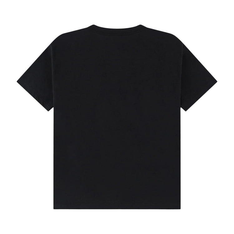 T-shirt Jordan Girl Bubble Tee in colore nero con logo Jordan bianco, tessuto morbido e comodo, vista frontale.