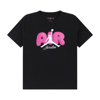 T-shirt Jordan Girl Bubble Tee bianca con logo Jordan sul davanti, tessuto morbido e comodo, stile sportivo e casual.