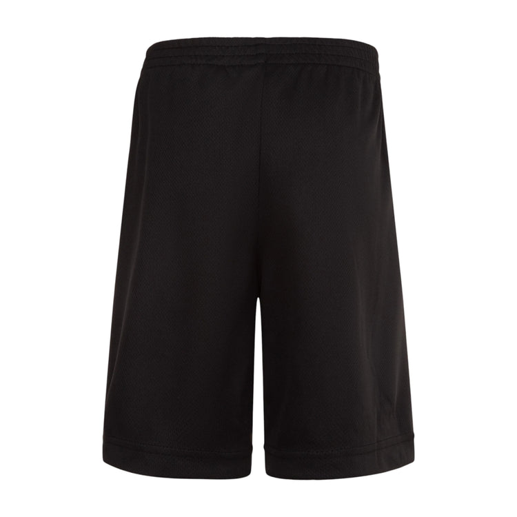 Pantaloncino Jordan verde in mesh per bambino, shorts sportivi con logo Jordan, tessuto traspirante e comodo.