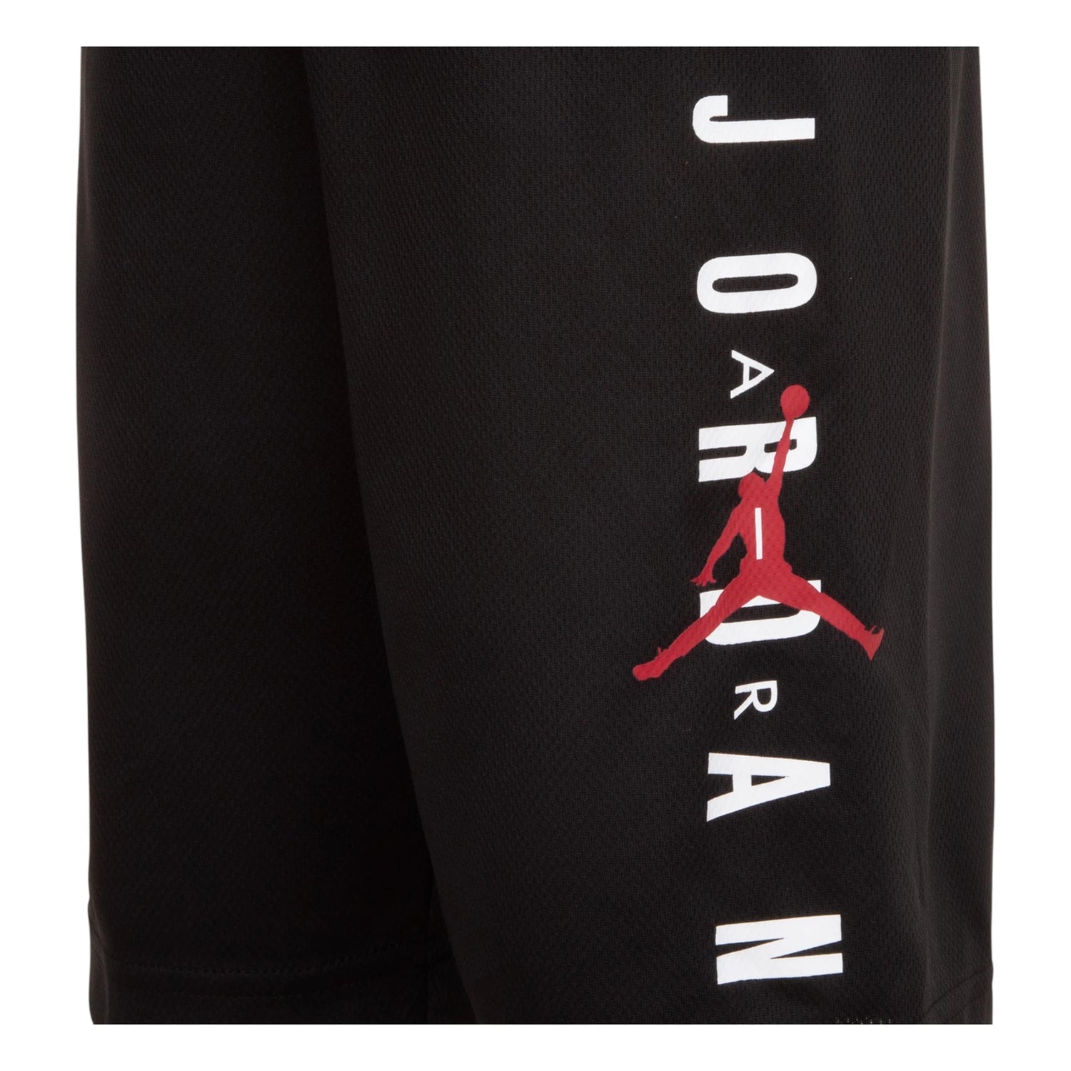 Shorts neri Jordan 23 Bambino, pantaloncino sportivo con logo Jordan, visibile davanti in immagine.