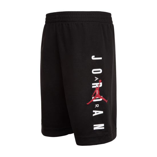 Pantaloncini Jordan Vert Mesh Bambino, shorts sportivi verdi in mesh con logo Jordan, adatti per bambini.