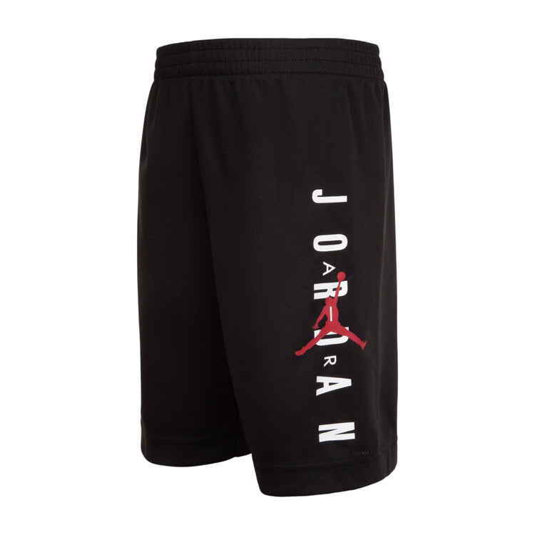 Pantaloncini Jordan Vert Mesh Bambino, shorts sportivi verdi in mesh con logo Jordan, adatti per bambini.