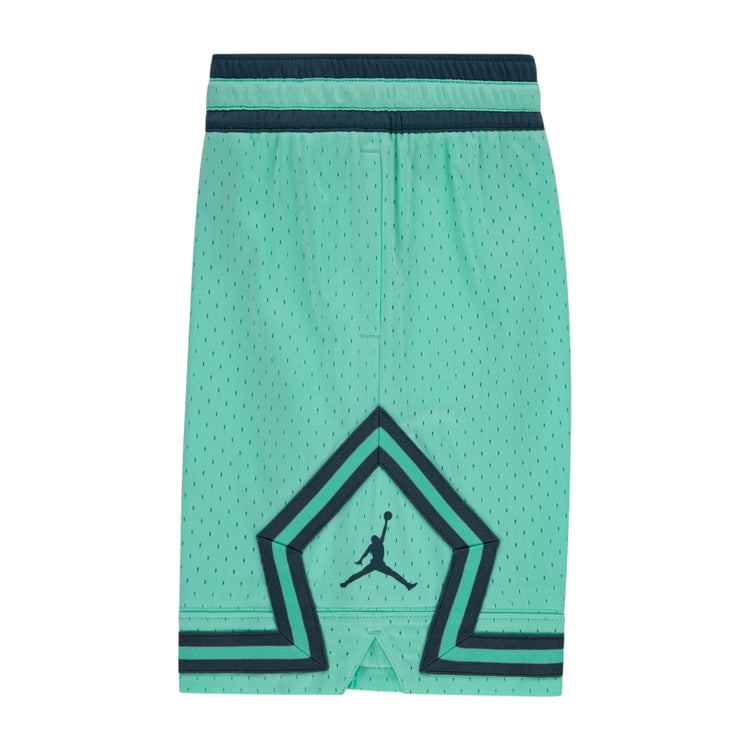 Shorts da basket Jordan Diamond Kids Teal, pantaloncini sportivi per bambini con logo Jordan, colore teal brillante