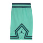 Shorts da basket Jordan Diamond Kids Teal, pantaloncini sportivi per bambini con logo Jordan, colore teal brillante