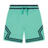 Pantaloncini basket Jordan Diamond Kids Teal per bambini, tessuto sportivo con logo Jordan, colore verde acqua.