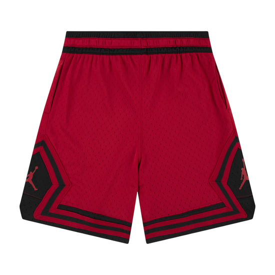 Shorts da basket Jordan Diamond Kids Rosso, pantaloncino sportivo per bambini con logo Jordan, colore rosso vibrante.