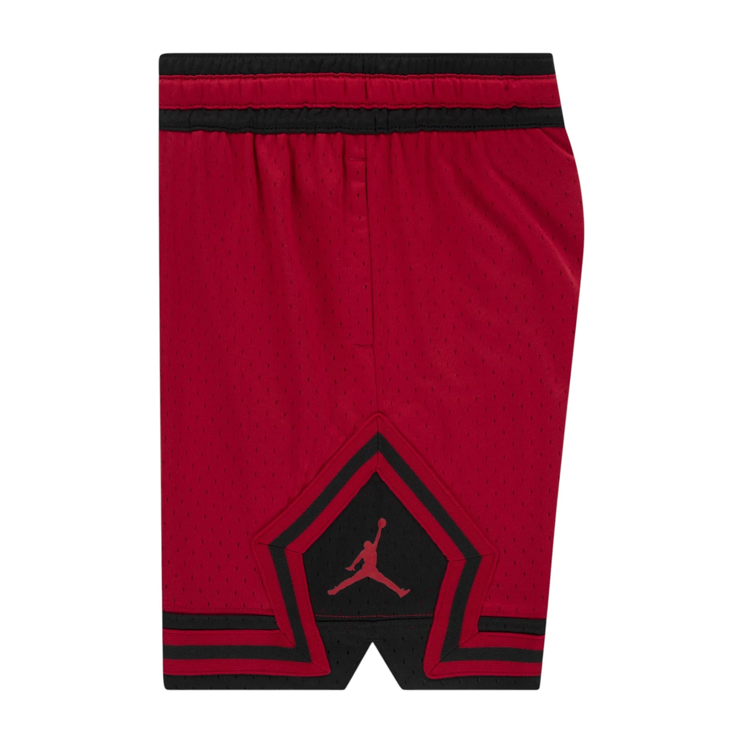 Pantaloncini da basket Jordan Diamond Kids Rosso, shorts sportivi per bambini con logo Jordan, tessuto leggero e comodo.