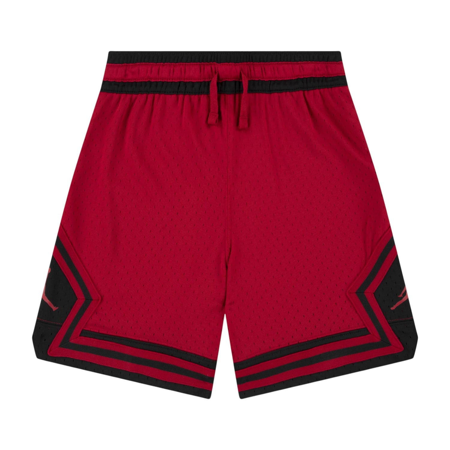 Pantaloncini da basket Jordan Diamond Kids Rosso, shorts sportivi per bambini con logo Jordan, colore rosso vivace.