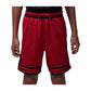 Shorts da basket Jordan Diamond Kids Rosso, pantaloncini sportivi per bambini con logo Jordan rossi e dettagli in tessuto morbido.