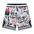 Shorts da basket Jordan Diamond Kids AOP per bambini, pantaloncino sportivo con stampa a motivo a diamante.