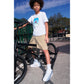 Pantaloncini Jordan Kids "We Outside" Skate in colore khaki, shorts sportivi per bambini con logo Jordan visibile.
