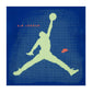 T-shirt da bambino Jordan Jumpman Grid Blur, maglietta sportiva nera con logo Jumpman blu e dettagli grafici moderni.