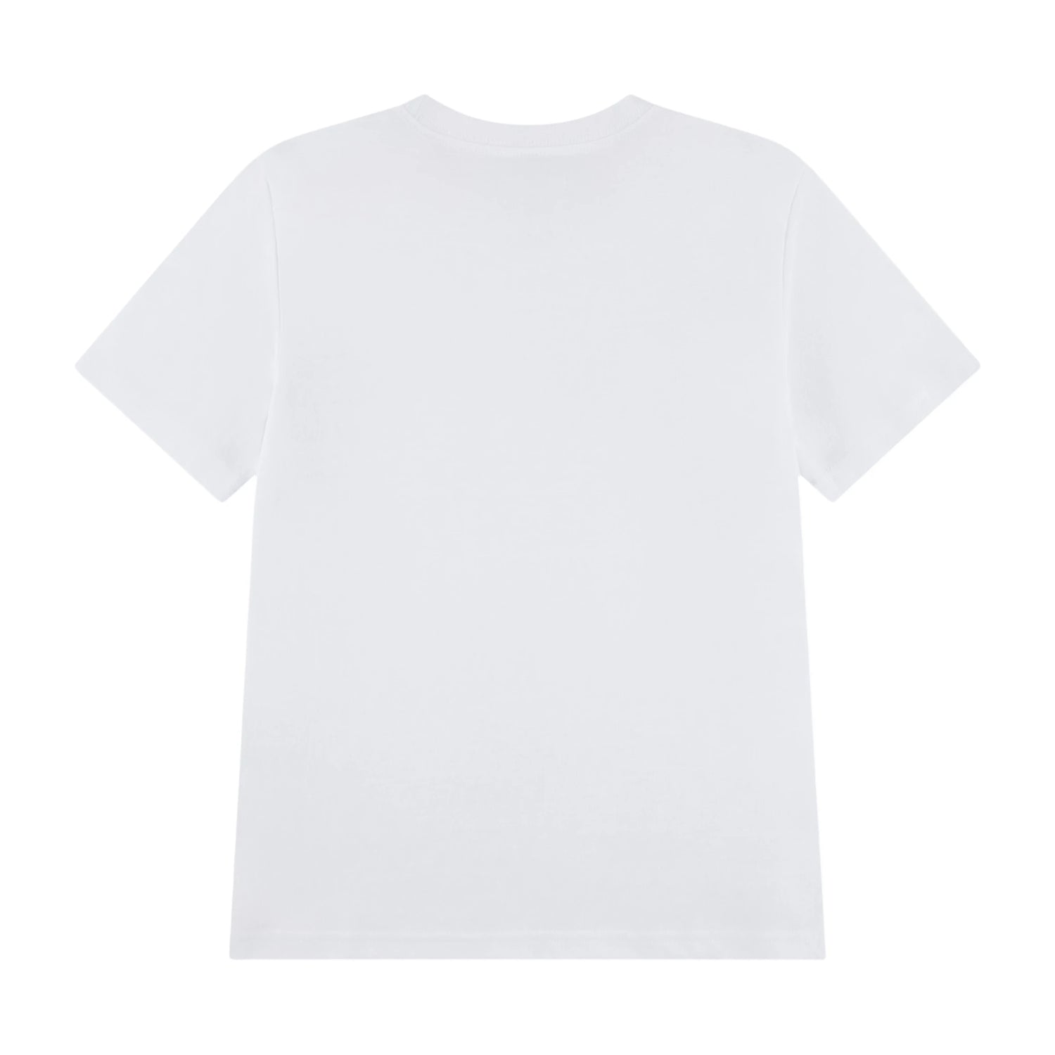 T-shirt per bambini Jordan Brooklyn Varsity Tee, maglietta sportiva con logo Jordan, in cotone bianco e blu.