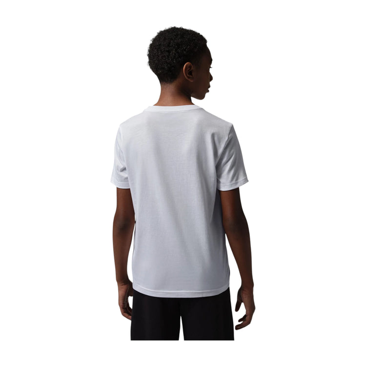 Maglietta Jordan Brooklyn Varsity Tee da bambino, t-shirt in cotone con logo Jordan e dettagli sportivi, colore nero.