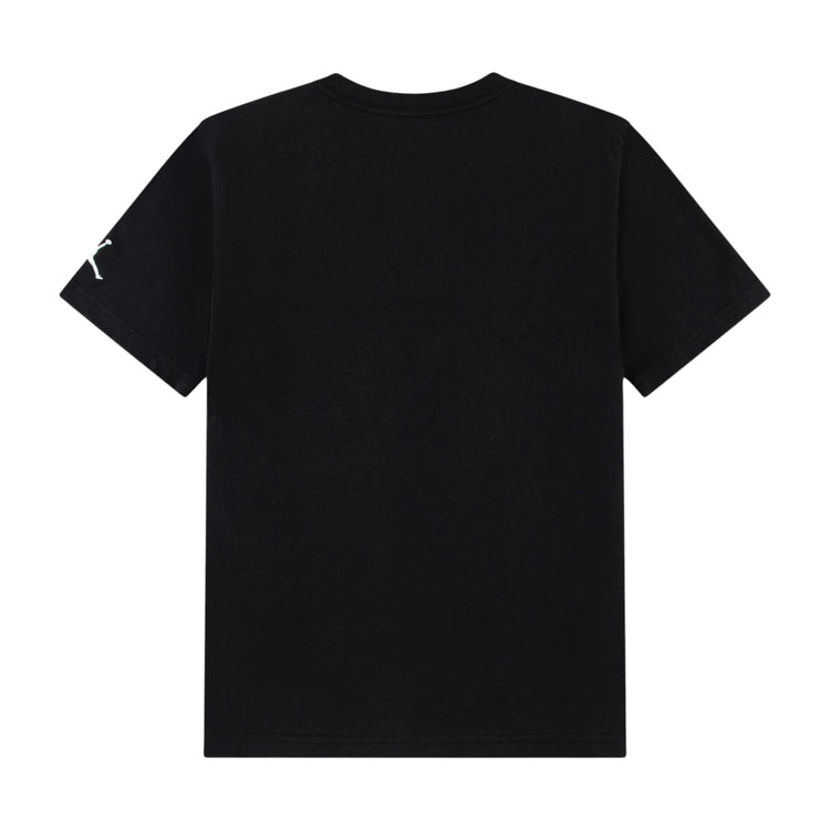 Maglietta Jordan Kids Tie-Dye nera, t-shirt bambino Jumpman Tee con motivo tie-dye e logo Jordan visibile.