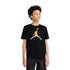 Maglietta Jordan Kids Jumpman Tie-Dye Nera, T-shirt Bambino con logo Jumpman e motivo tie-dye nero, comoda e colorata.