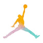 Maglietta Jordan Kids Tie-Dye avorio, t-shirt Jumpman per bambino con design tie-dye e logo Jordan sul davanti.