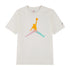 Maglietta Jordan Kids Tie-Dye avorio, t-shirt bambina Jumpman, stile tie-dye con logo Jordan sulla parte frontale.
