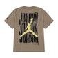 Maglietta Jordan Kids Distressed JDB, T-Shirt bambino color khaki con dettagli usurati e logo Jordan sul davanti.
