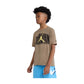 Maglietta Jordan Kids Distressed JDB, T-shirt bambino color khaki con logo Jordan e dettagli usurati, in cotone comodo.