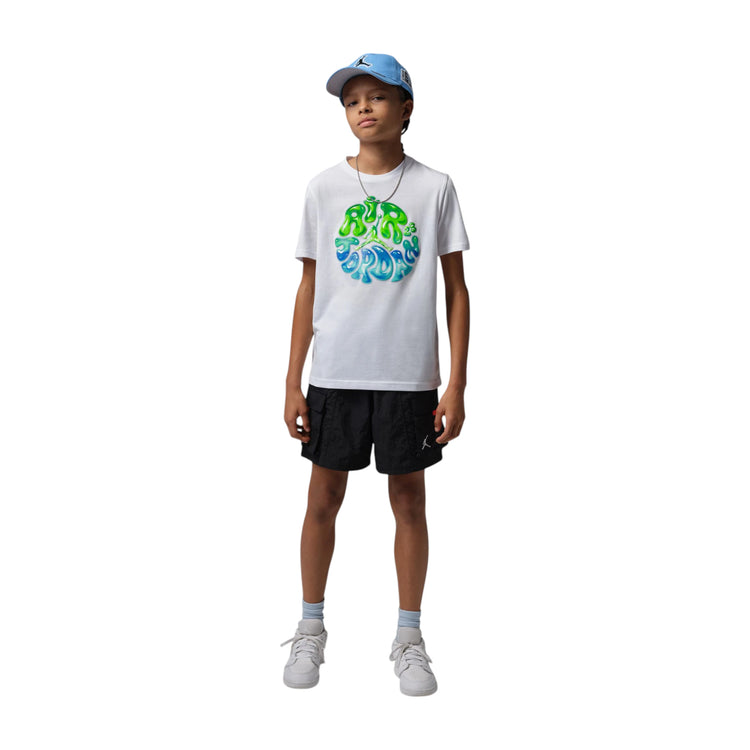 Maglietta Jordan Kids Super Splash Bubble, maglietta per bambini con stampa colorata, in cotone, marca Jordan.