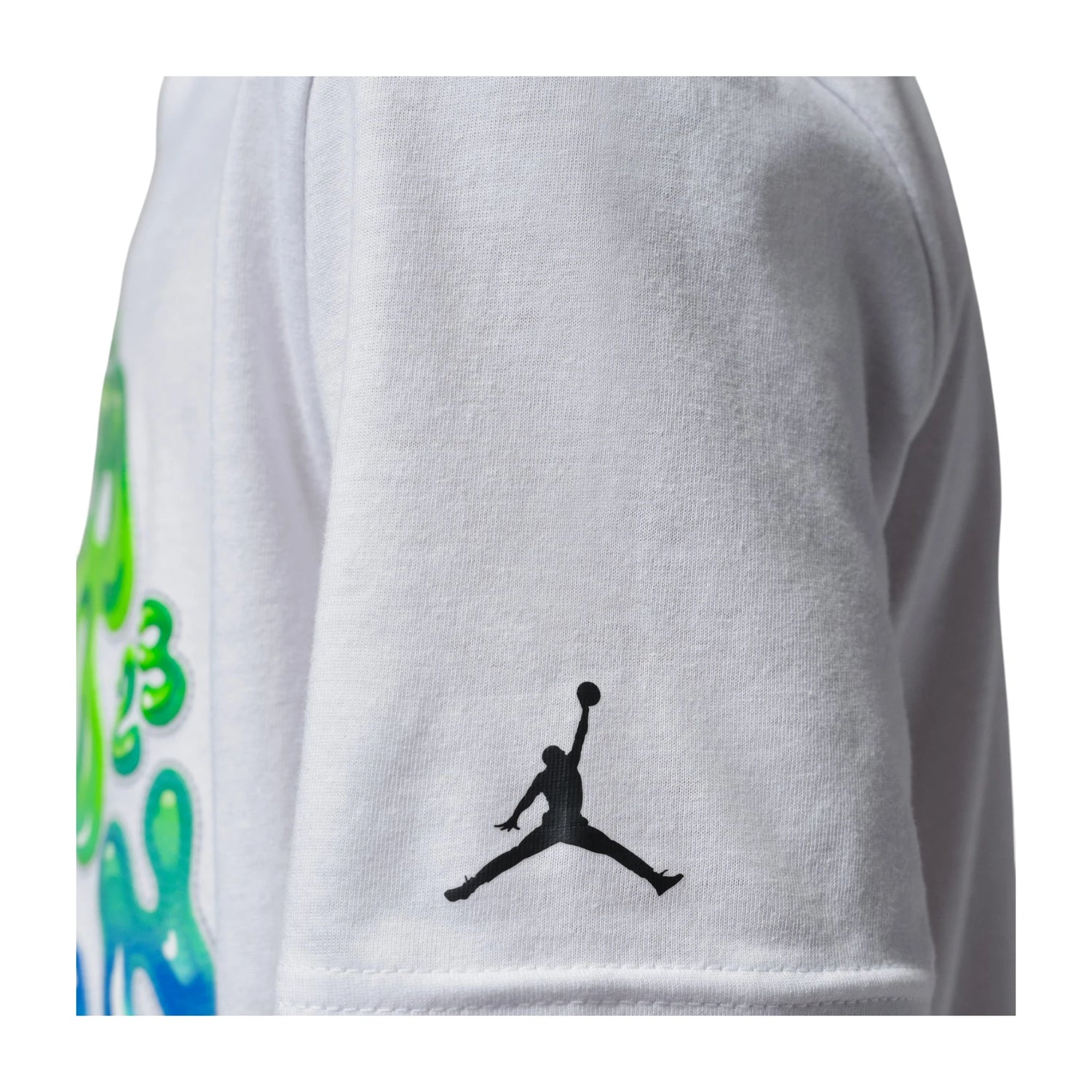 Maglietta Jordan Kids Super Splash Bubble, T-shirt per bambini con motivo colorato e logo Jordan in tessuto morbido.