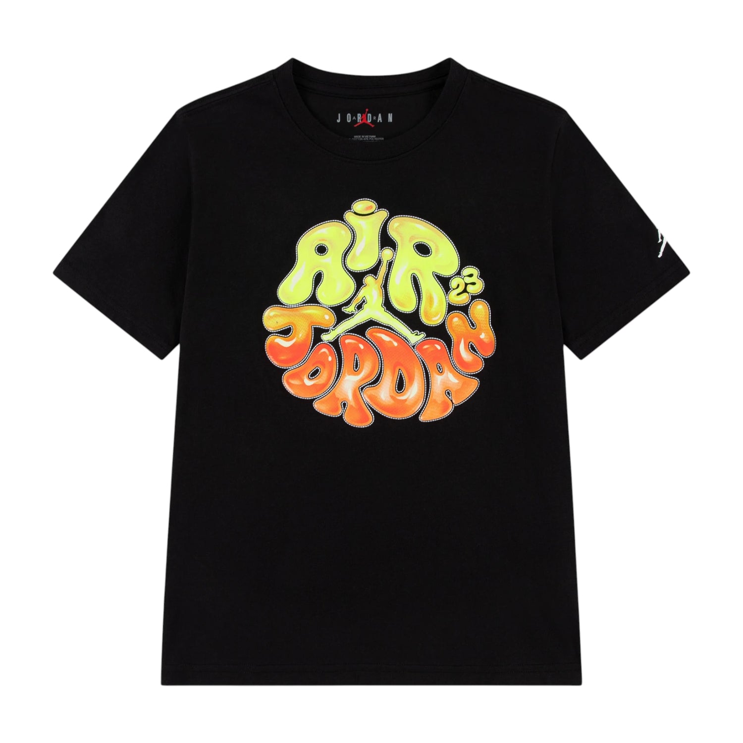 Maglietta Jordan Kids Super Splash Bubble, T-shirt per bambini con logo e grafica colorata, tessuto morbido e comodo.