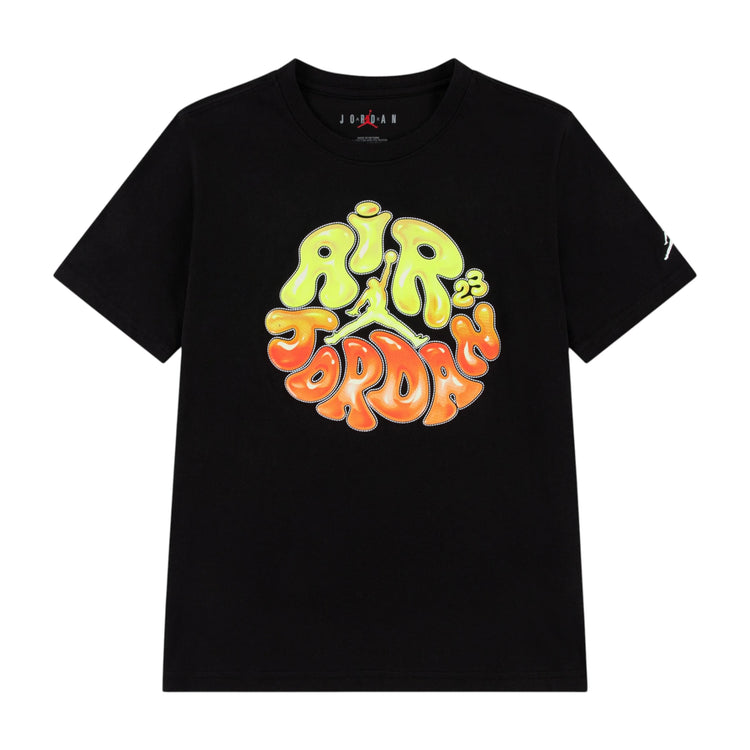 Maglietta Jordan Kids Super Splash Bubble, T-shirt per bambini con logo e grafica colorata, tessuto morbido e comodo.