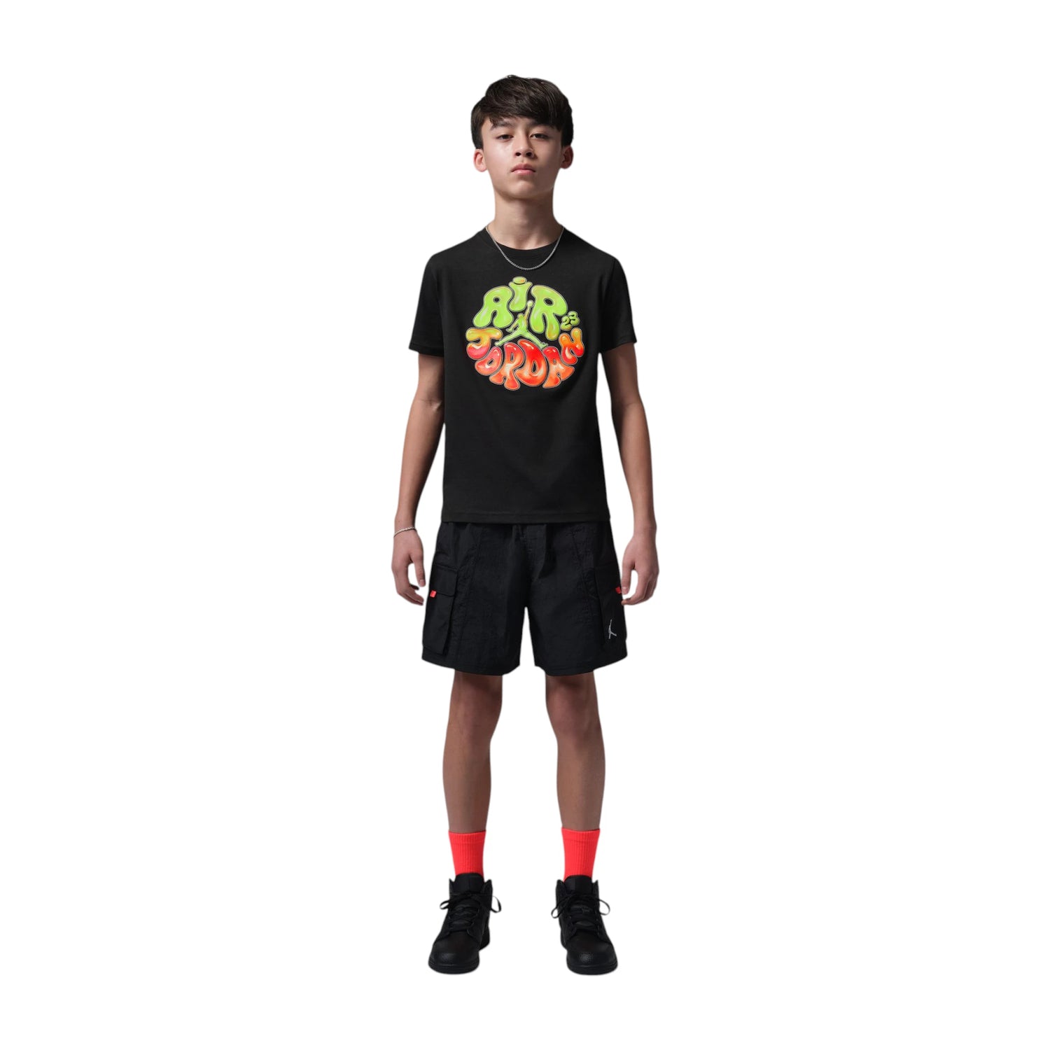 Maglietta Jordan Kids Super Splash Bubble, t-shirt bambino con stampa colorata, morbida e comoda, marca Jordan.
