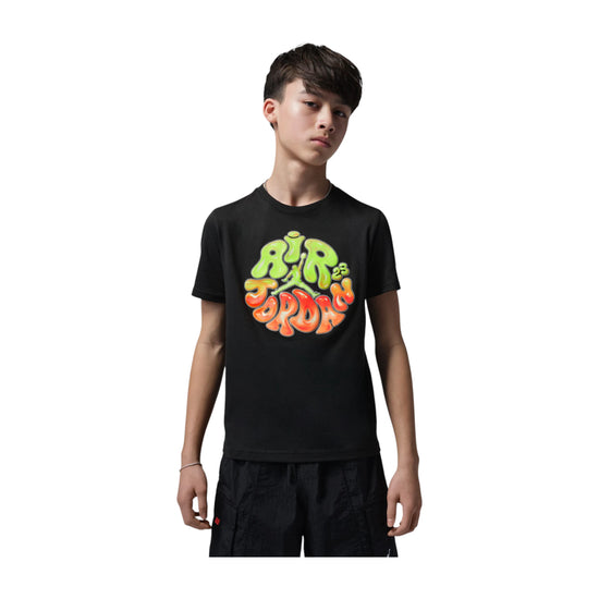 Maglietta Jordan Kids Super Splash Bubble, T-shirt bambino con stampa colorata, logo Jordan, tessuto morbido e comodo.