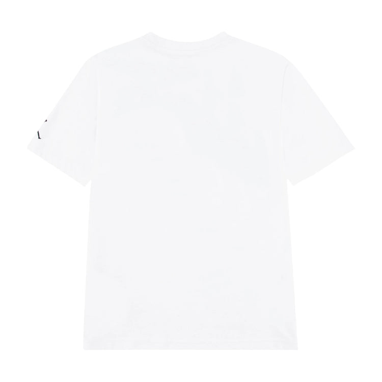 Maglietta Jordan Air Jordan Kids Plane Window Bianca, t-shirt bambino con grafica di un aereo e finestra bianca, cotone comodo.