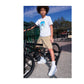 Maglietta Jordan Air Jordan Kids Plane Window Bianca, t-shirt bambino con grafica di finestra aereo bianca e logo Jordan.