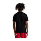 Maglietta Jordan Air Jordan Kids Plane Window nera, T-shirt bambina con stampa aeroplano e finestra in tessuto morbido.