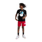 Maglietta Jordan Air Jordan Kids Plane Window nera, T-shirt bambino con stampa aeroplano e finestra in cotone morbido.