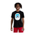 Maglietta Jordan Kids Plane Window Nera, T-shirt bambino con stampa di un aereo e finestra, in cotone morbido e comodo.