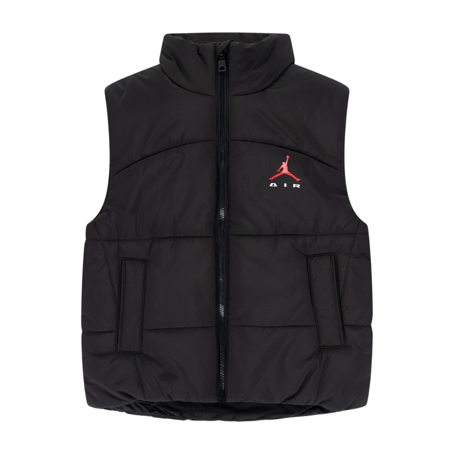 Jordan Kids Puffer Vest nero 95F966-023 – vista frontale zip integrale imbottito
