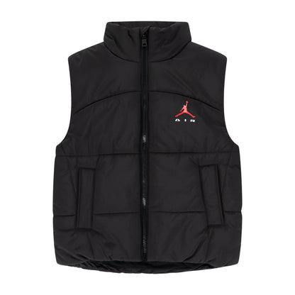 Jordan Kids Puffer Vest nero 95F966-023 – vista frontale zip integrale imbottito