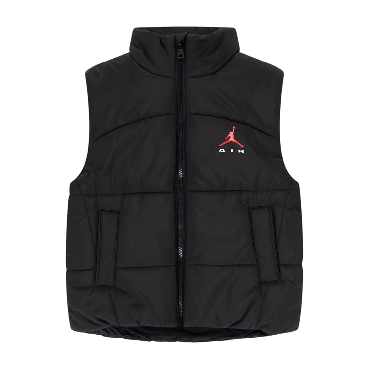 Jordan Kids Puffer Vest nero 95F966-023 – vista frontale zip integrale imbottito